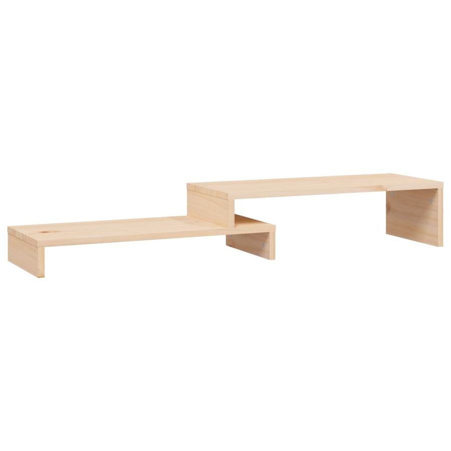 Monitorstandaard (52-101)X22X14 Cm Massief Grenenhout Naturel