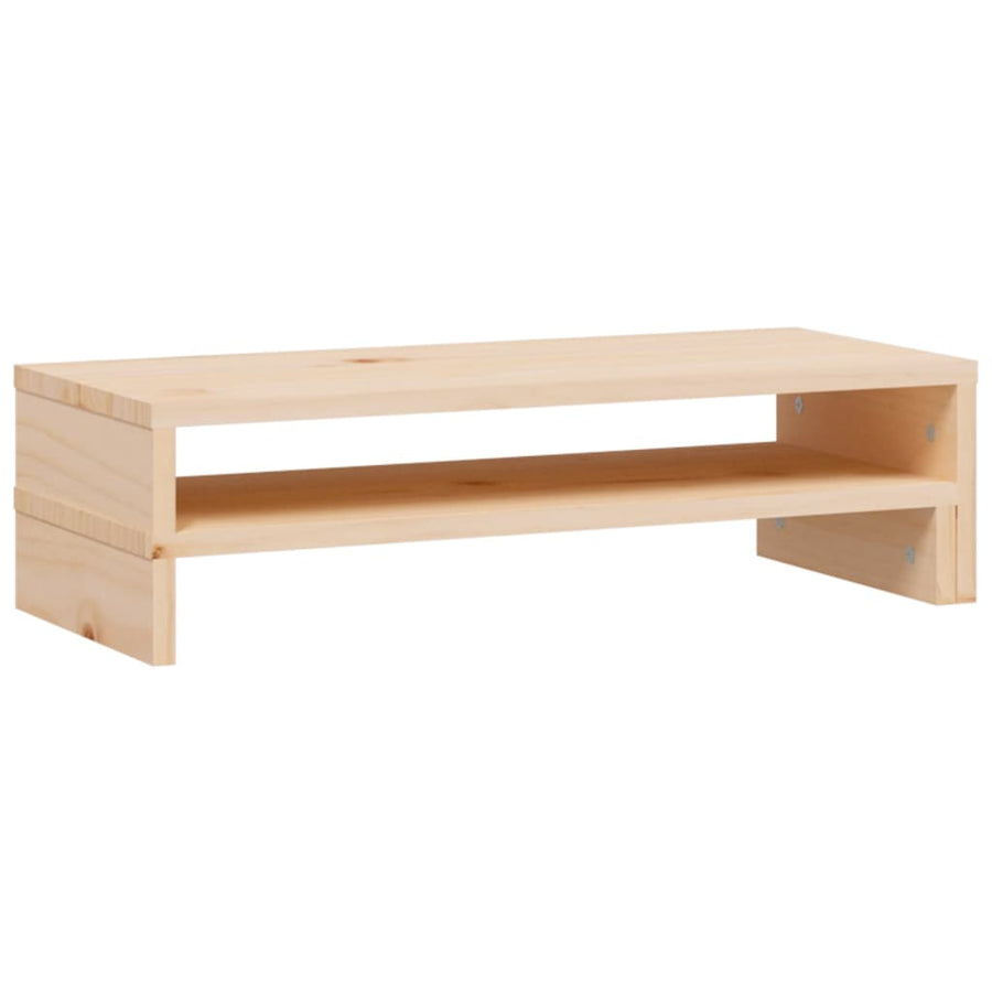 Monitorstandaard (52-101)X22X14 Cm Massief Grenenhout Naturel