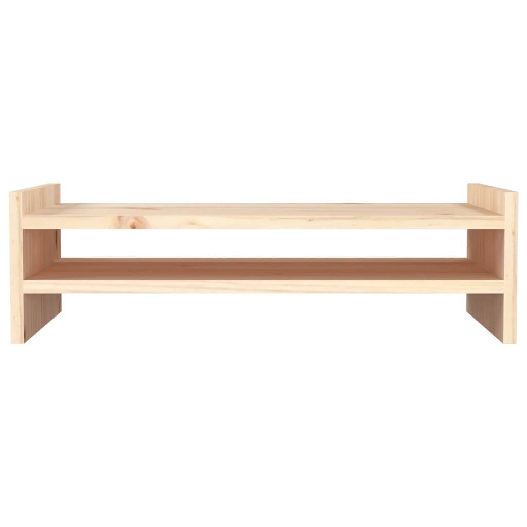 Monitorstandaard Massief Grenenhout 50 x 27 x 15 cm Naturel