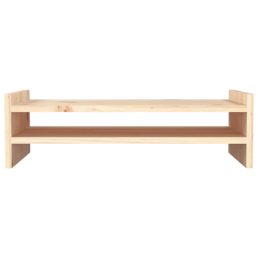 Monitorstandaard Massief Grenenhout 50 x 27 x 15 cm Naturel