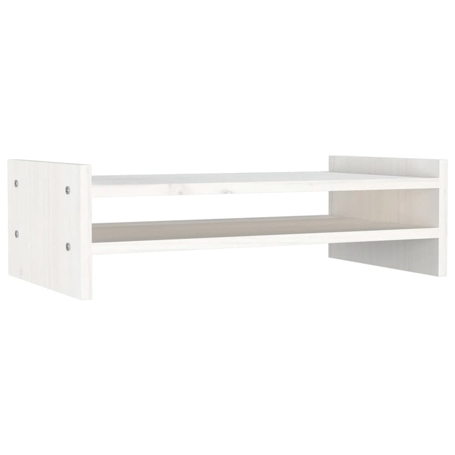 Monitorstandaard 50x27x15 cm massief grenenhout wit 50 x 27 x 15 cm Wit