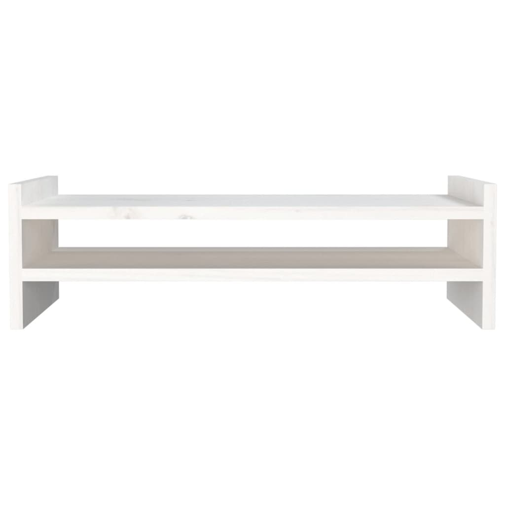 Monitorstandaard 50x27x15 cm massief grenenhout wit 50 x 27 x 15 cm Wit