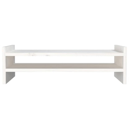 Monitorstandaard 50x27x15 cm massief grenenhout wit 50 x 27 x 15 cm Wit