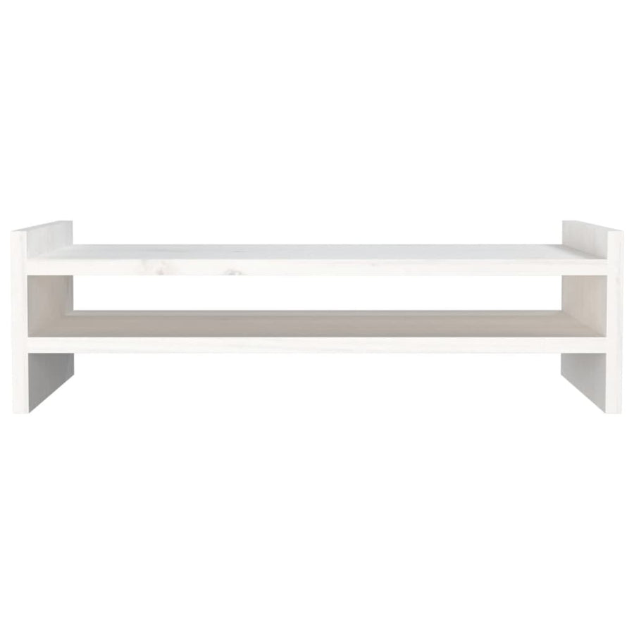 Monitorstandaard 50x27x15 cm massief grenenhout wit 50 x 27 x 15 cm Wit