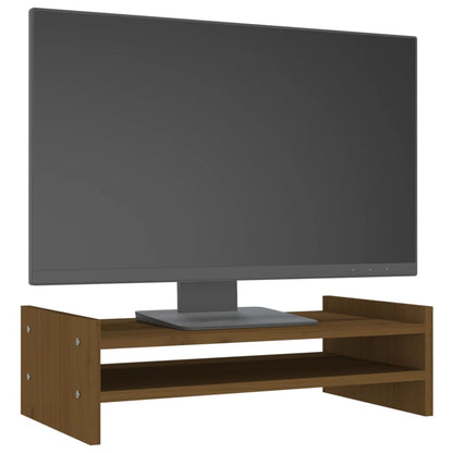 Monitorstandaard 50x27x15 cm massief grenenhout honingbruin 50 x 27 x 15 cm Honingbruin