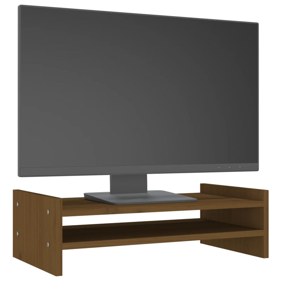 Monitorstandaard 50x27x15 cm massief grenenhout honingbruin 50 x 27 x 15 cm Honingbruin