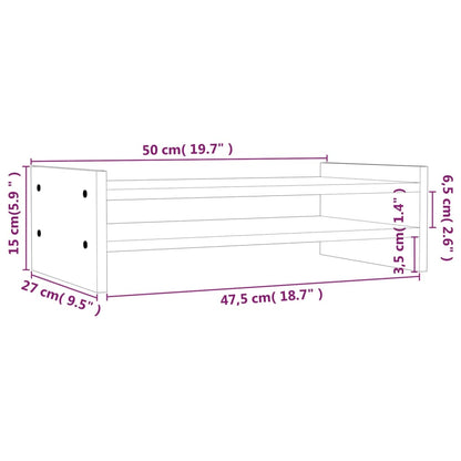 Monitorstandaard 50x27x15 cm massief grenenhout honingbruin 50 x 27 x 15 cm Honingbruin