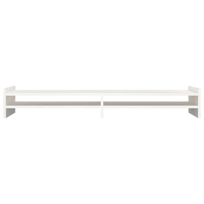 Monitorstandaard 100x27x15 cm massief grenenhout wit 100 x 27 x 15 cm Wit