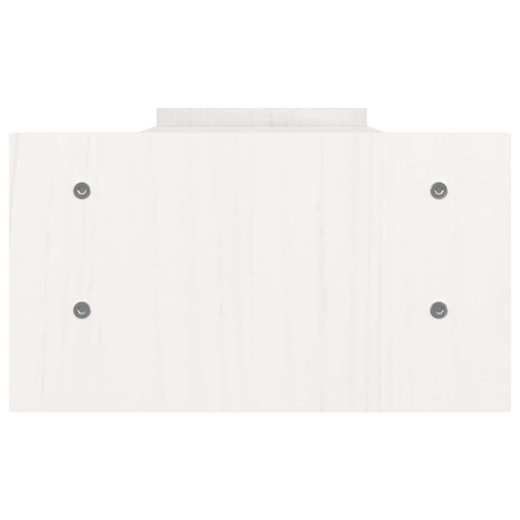 Monitorstandaard 100x27x15 cm massief grenenhout wit 100 x 27 x 15 cm Wit