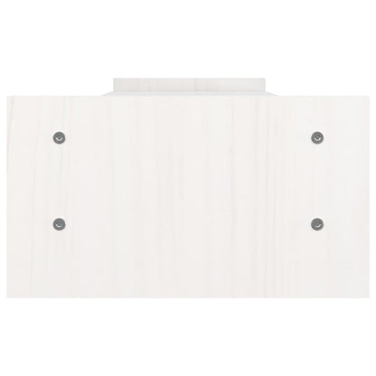 Monitorstandaard 100x27x15 cm massief grenenhout wit 100 x 27 x 15 cm Wit