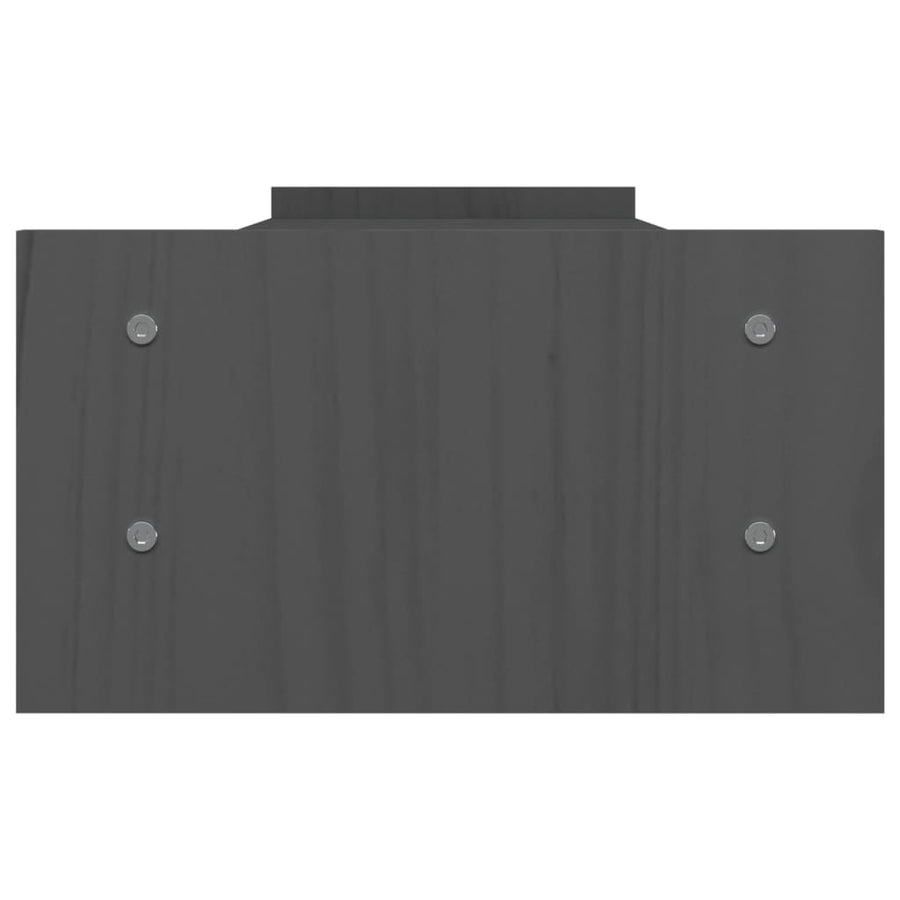 Monitorstandaard 100x27x15 cm massief grenenhout grijs 100 x 27 x 15 cm Grijs