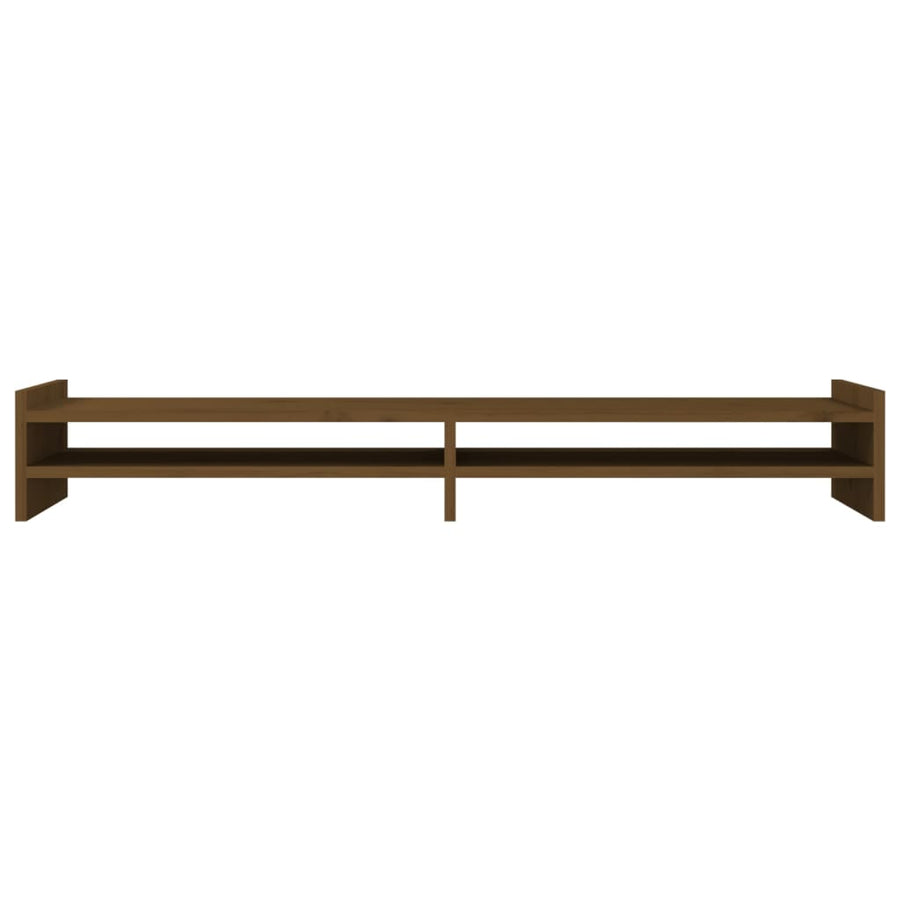 Monitorstandaard 100x27x15 cm massief grenenhout honingbruin 100 x 27 x 15 cm Honingbruin