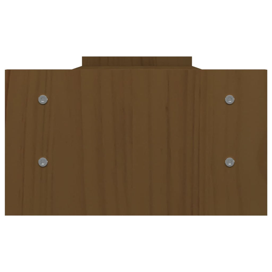 Monitorstandaard 100x27x15 cm massief grenenhout honingbruin 100 x 27 x 15 cm Honingbruin