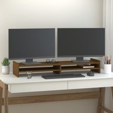 Monitorstandaard 100x27x15 cm massief grenenhout honingbruin 100 x 27 x 15 cm Honingbruin