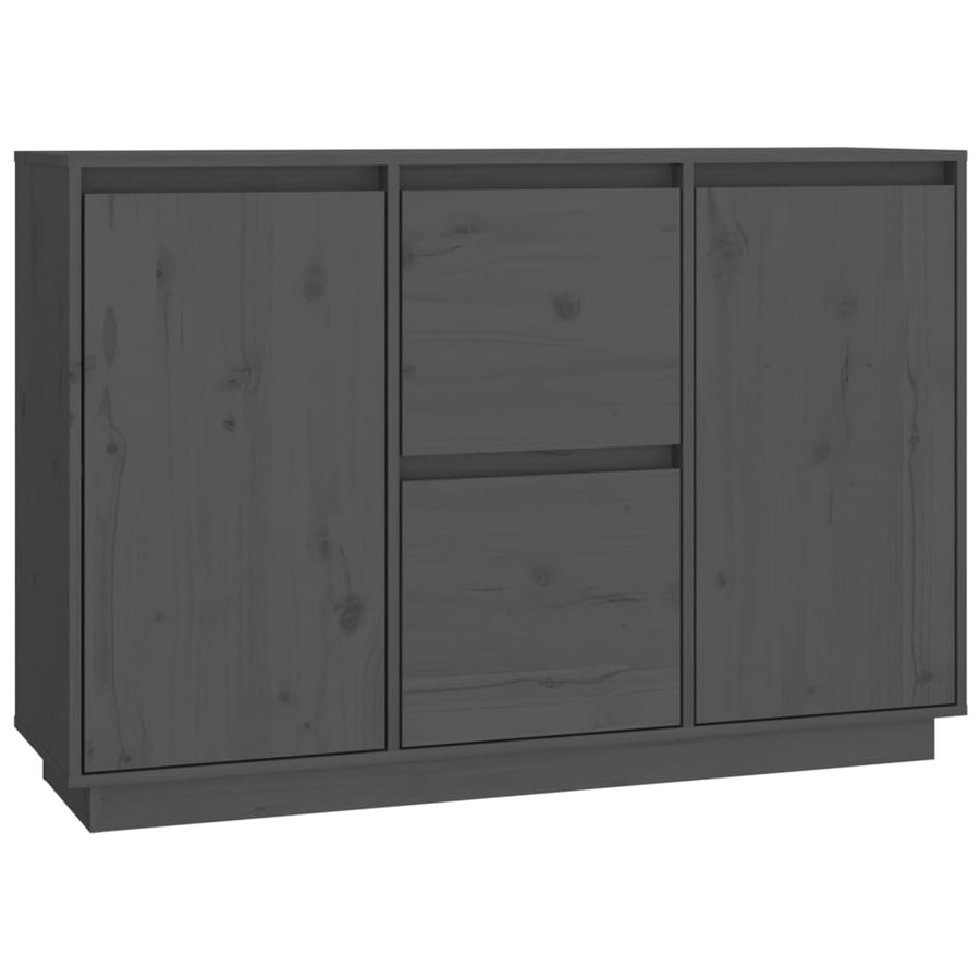 Dressoir 111X34X75 Cm Massief Grenenhout Grijs