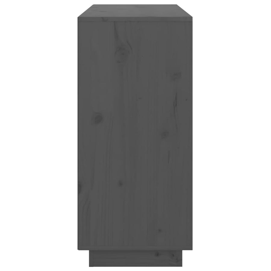 Dressoir 111X34X75 Cm Massief Grenenhout Grijs