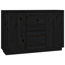 Dressoir 111X34X75 Cm Massief Grenenhout Zwart