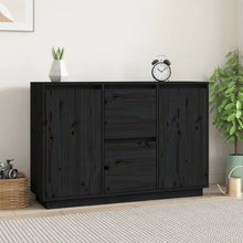 Dressoir 111X34X75 Cm Massief Grenenhout Zwart
