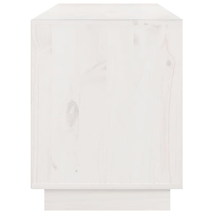 Tv-Meubel 76X37X47,5 Cm Massief Grenenhout Wit