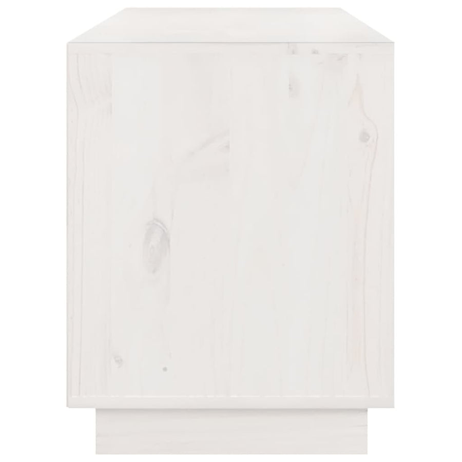 Tv-Meubel 76X37X47,5 Cm Massief Grenenhout Wit