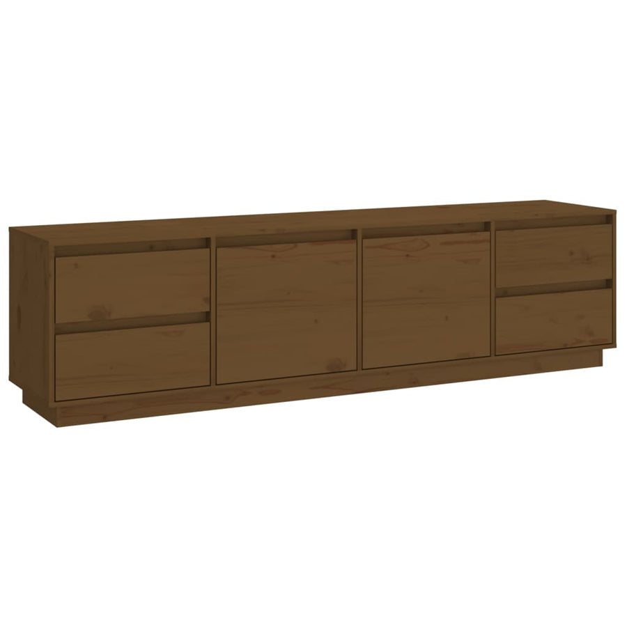 Tv-Meubel 76X37X47,5 Cm Massief Grenenhout Honingbruin