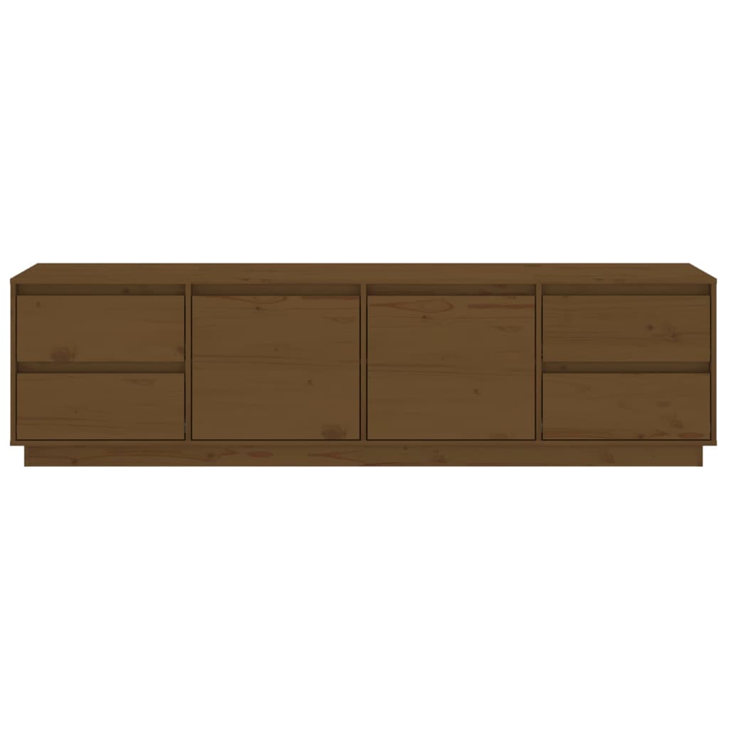 Tv-Meubel 76X37X47,5 Cm Massief Grenenhout Honingbruin