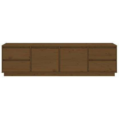 Tv-Meubel 76X37X47,5 Cm Massief Grenenhout Honingbruin