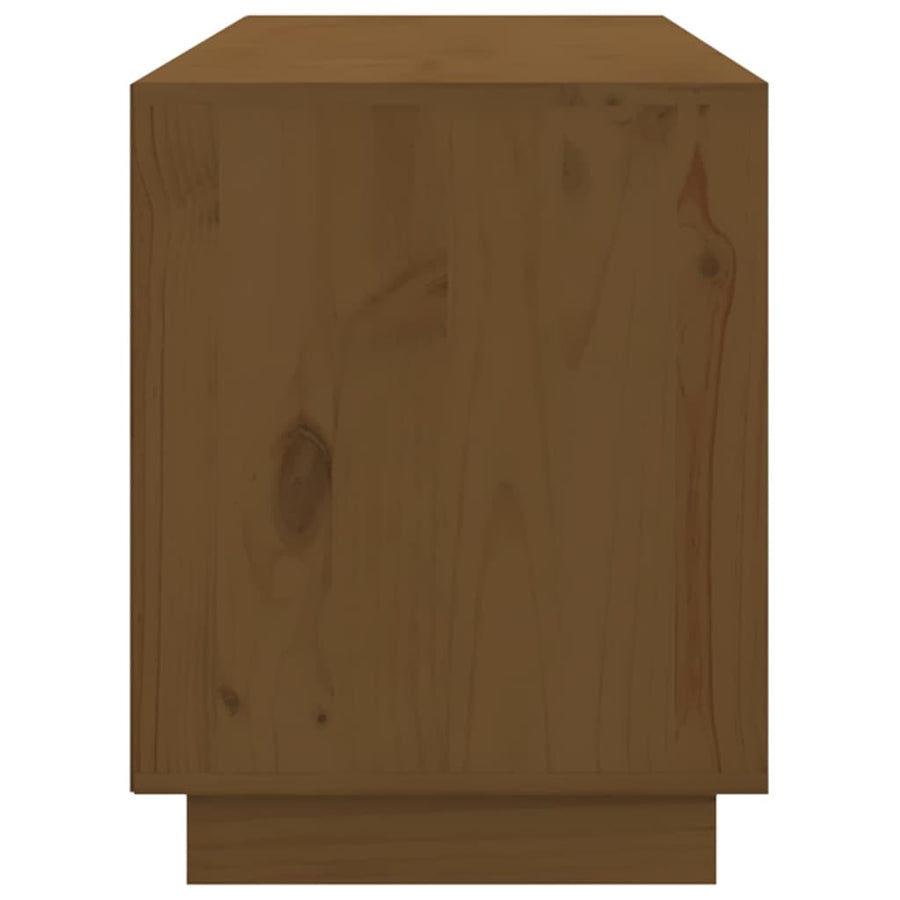 Tv-Meubel 76X37X47,5 Cm Massief Grenenhout Honingbruin