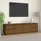 TV cabinet 176x37x47.5 cm solid pine honey brown