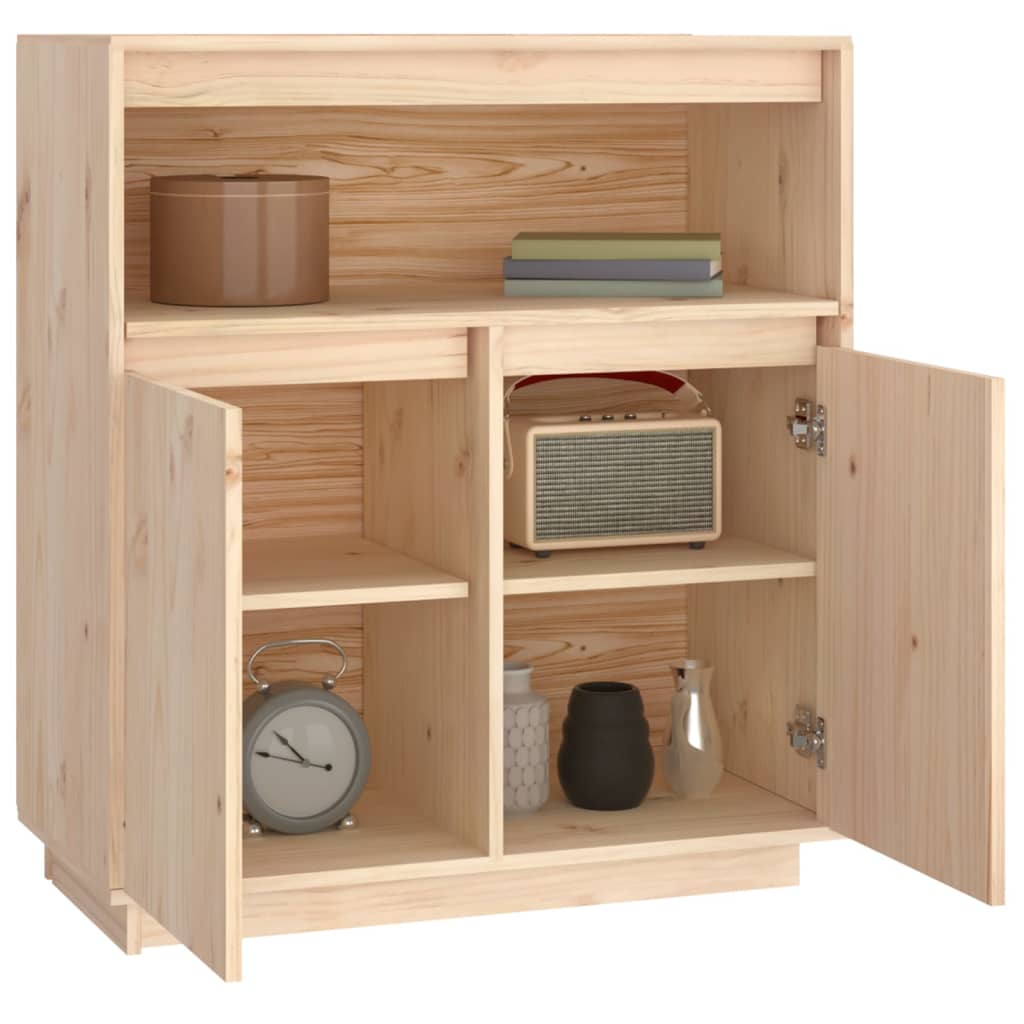 Dressoir 70X34X80 Cm Massief Grenenhout