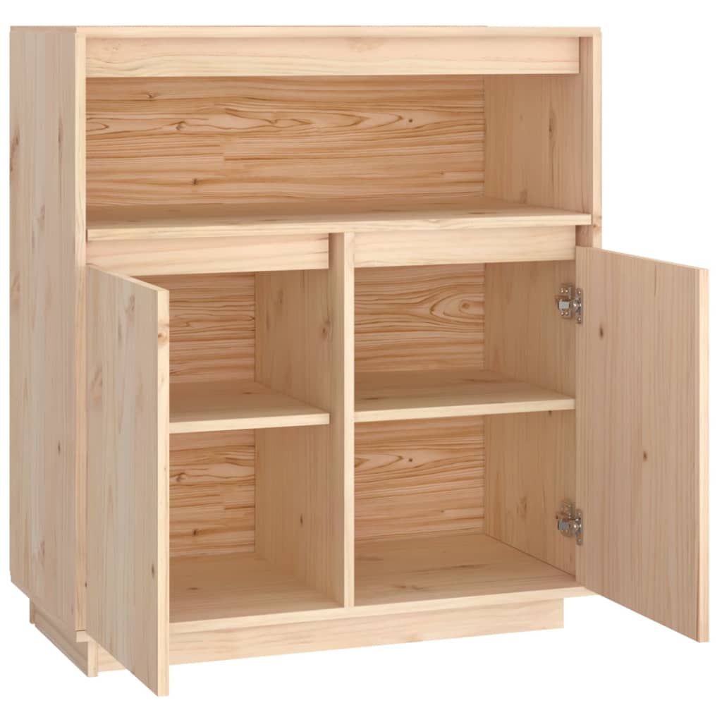 Dressoir 70X34X80 Cm Massief Grenenhout