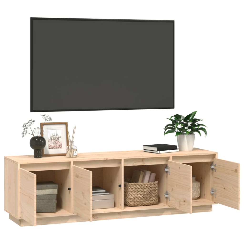 Tv-Meubel 156X37X45 Cm Massief Grenenhout Naturel