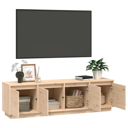 Tv-Meubel 156X37X45 Cm Massief Grenenhout Naturel