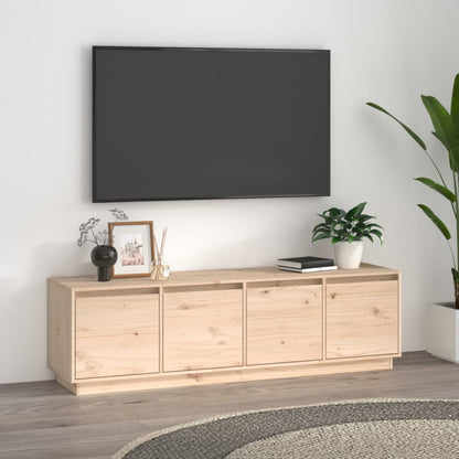 Tv-Meubel 156X37X45 Cm Massief Grenenhout Naturel