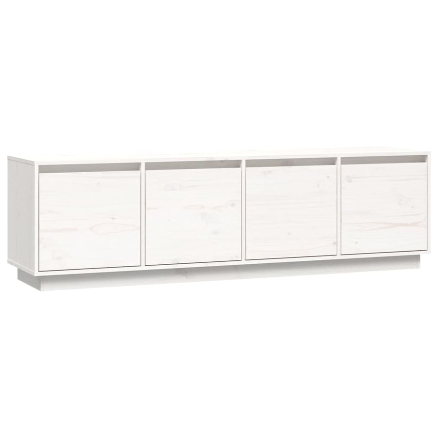 Tv-Meubel 56X37X45 Cm Massief Grenenhout Wit