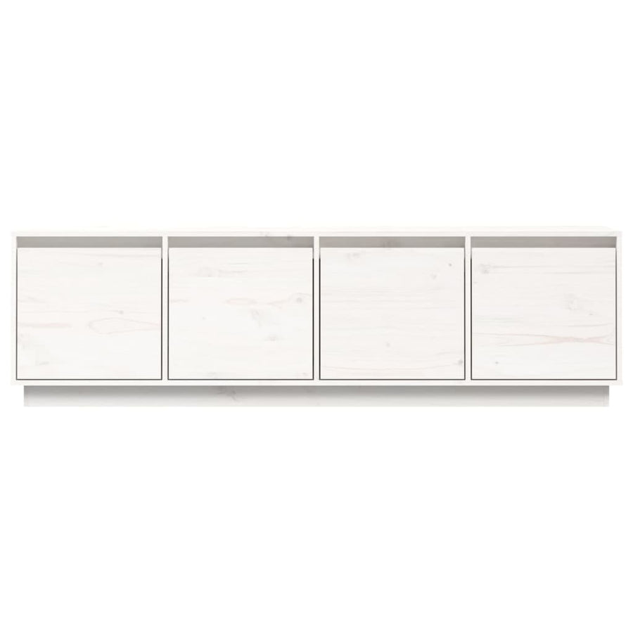 Tv-Meubel 56X37X45 Cm Massief Grenenhout Wit