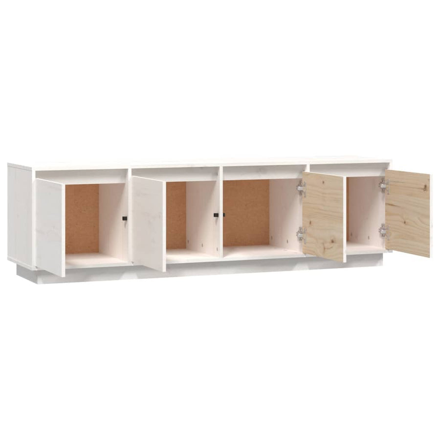 Tv-Meubel 56X37X45 Cm Massief Grenenhout Wit