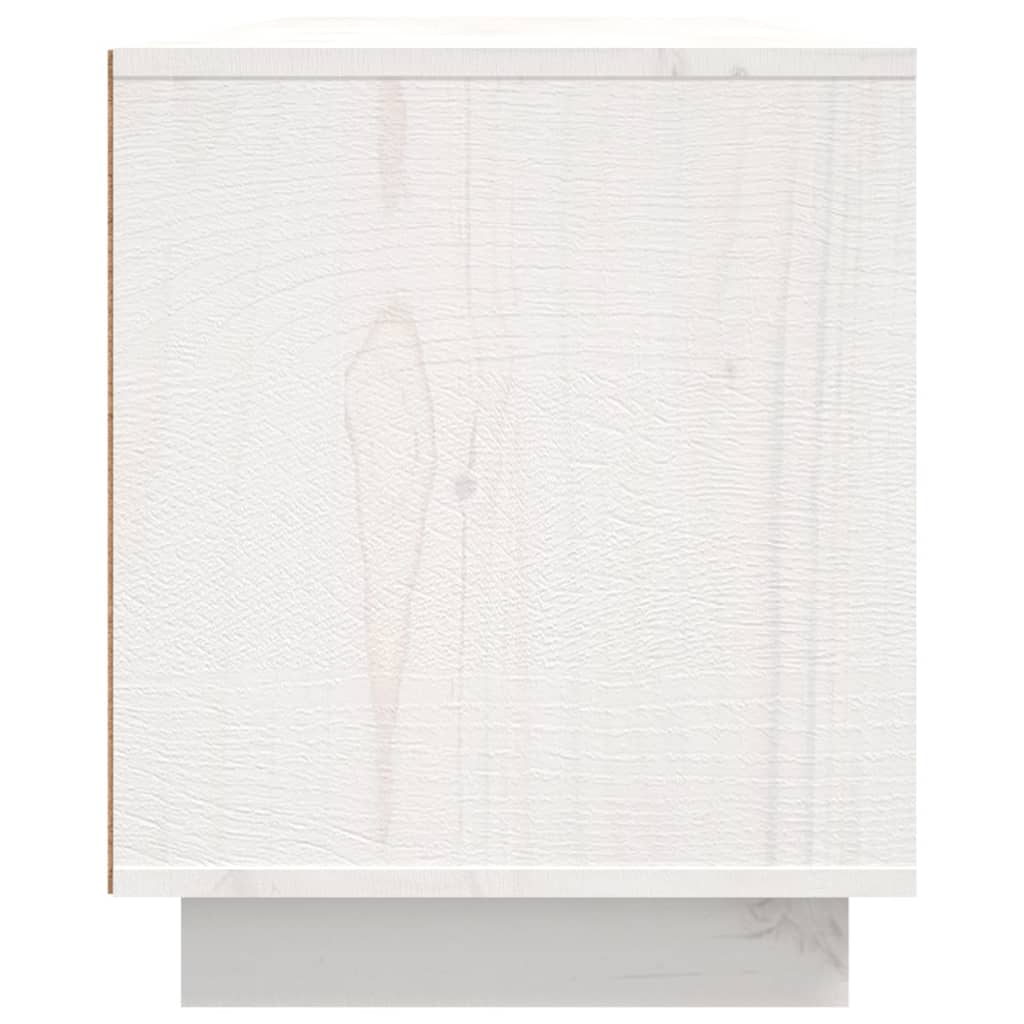 Tv-Meubel 56X37X45 Cm Massief Grenenhout Wit
