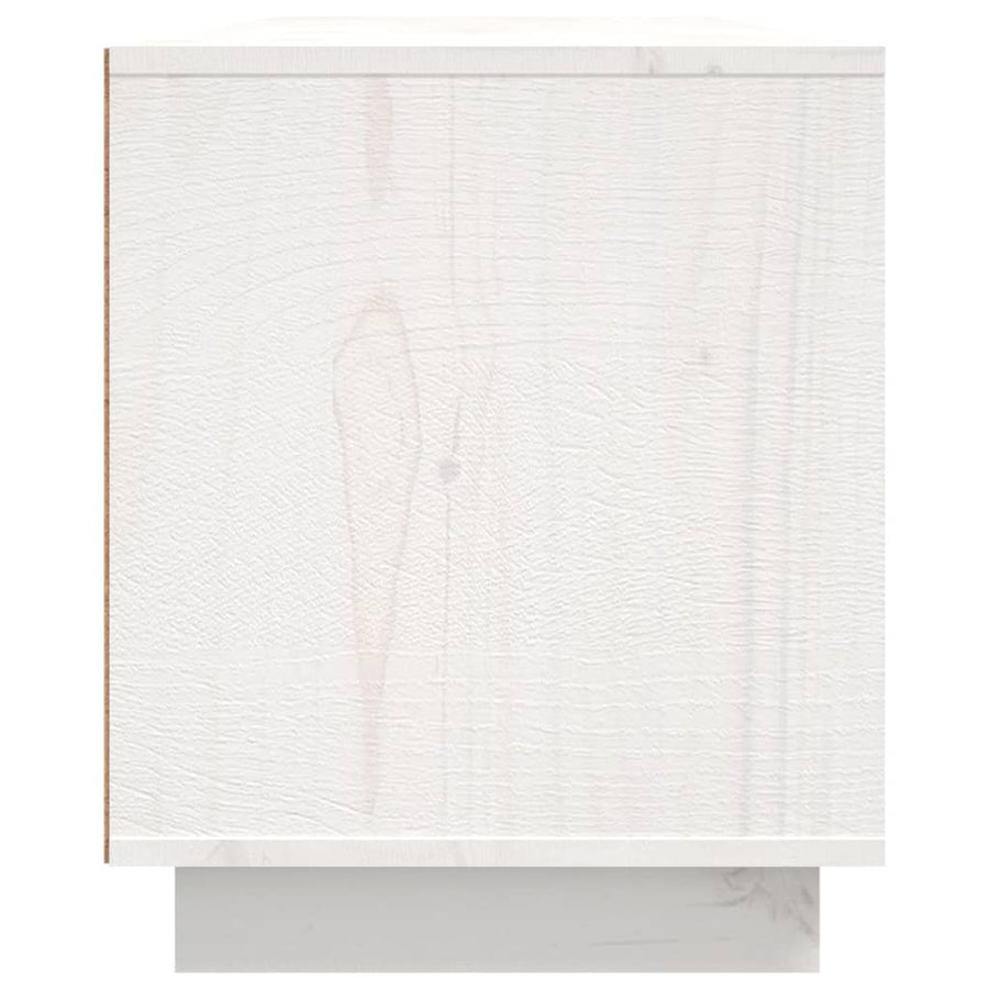 Tv-Meubel 56X37X45 Cm Massief Grenenhout Wit