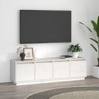 TV Cabinet 156x37x45 cm Solid Pine Wood White