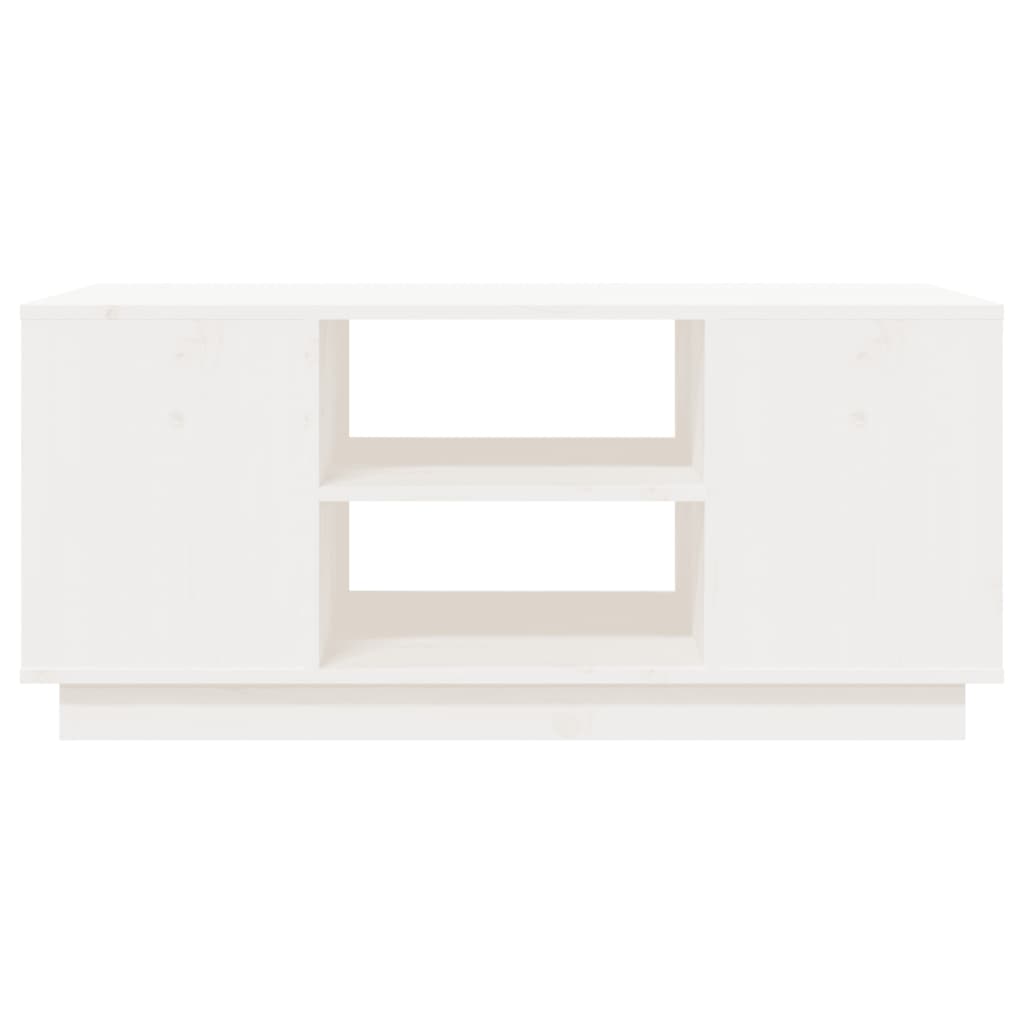 Salontafel 90X49X40,5 Cm Massief Grenenhout Wit