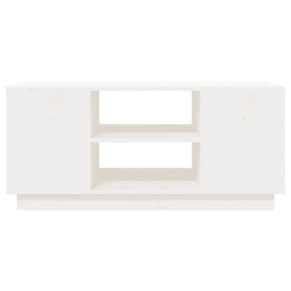 Salontafel 90X49X40,5 Cm Massief Grenenhout Wit