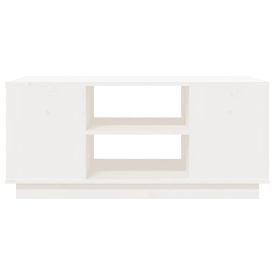 Salontafel 90X49X40,5 Cm Massief Grenenhout Wit