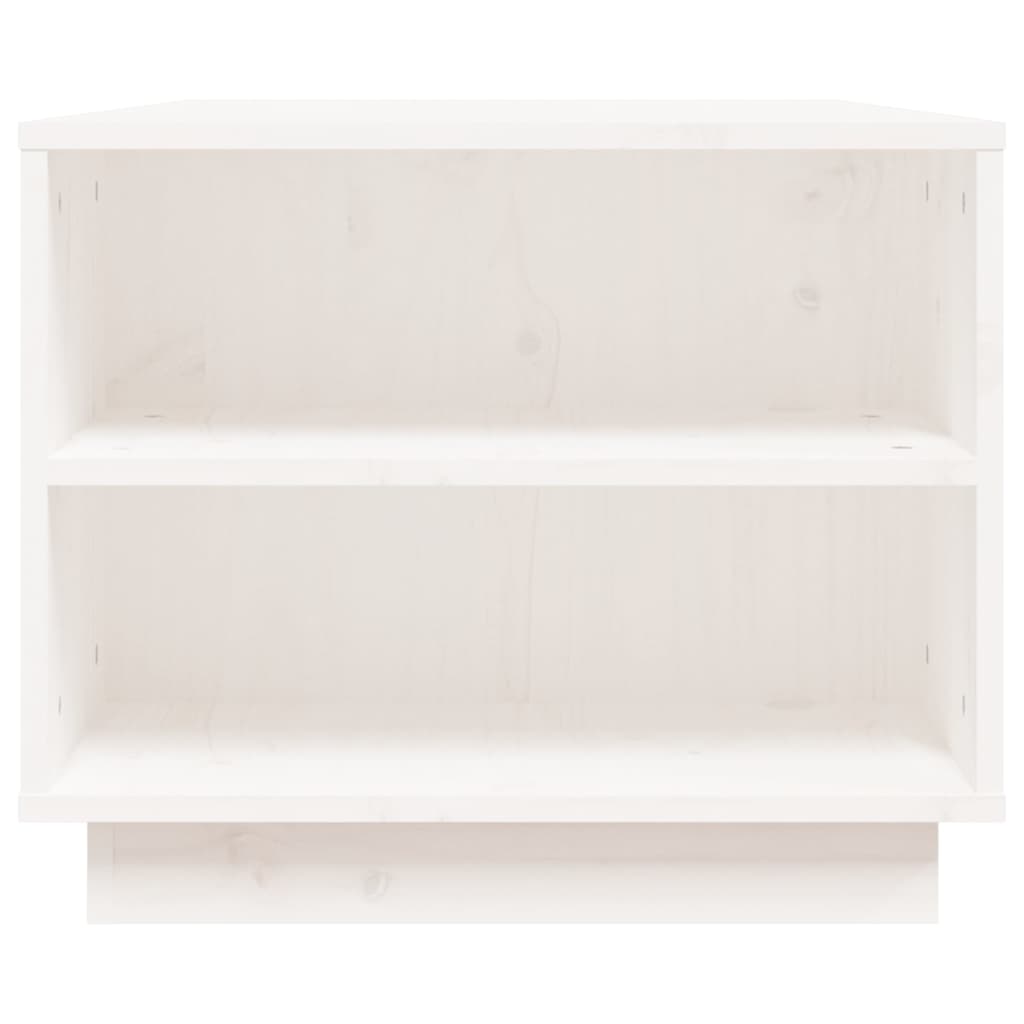 Salontafel 90X49X40,5 Cm Massief Grenenhout Wit