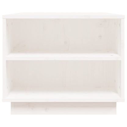 Salontafel 90X49X40,5 Cm Massief Grenenhout Wit