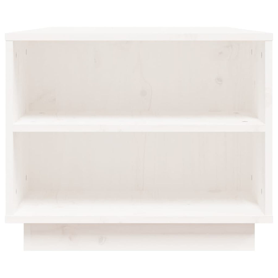Salontafel 90X49X40,5 Cm Massief Grenenhout Wit