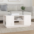 Coffee table 90x49x40.5 cm solid pine wood white