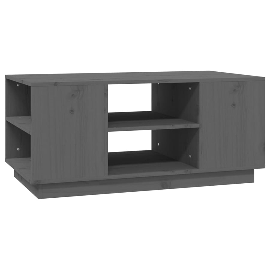 Salontafel 90X49X40,5 Cm Massief Grenenhout Grijs