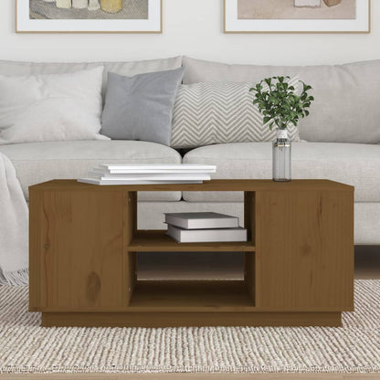 Salontafel 90X49X40,5 Cm Massief Grenenhout Honingbruin