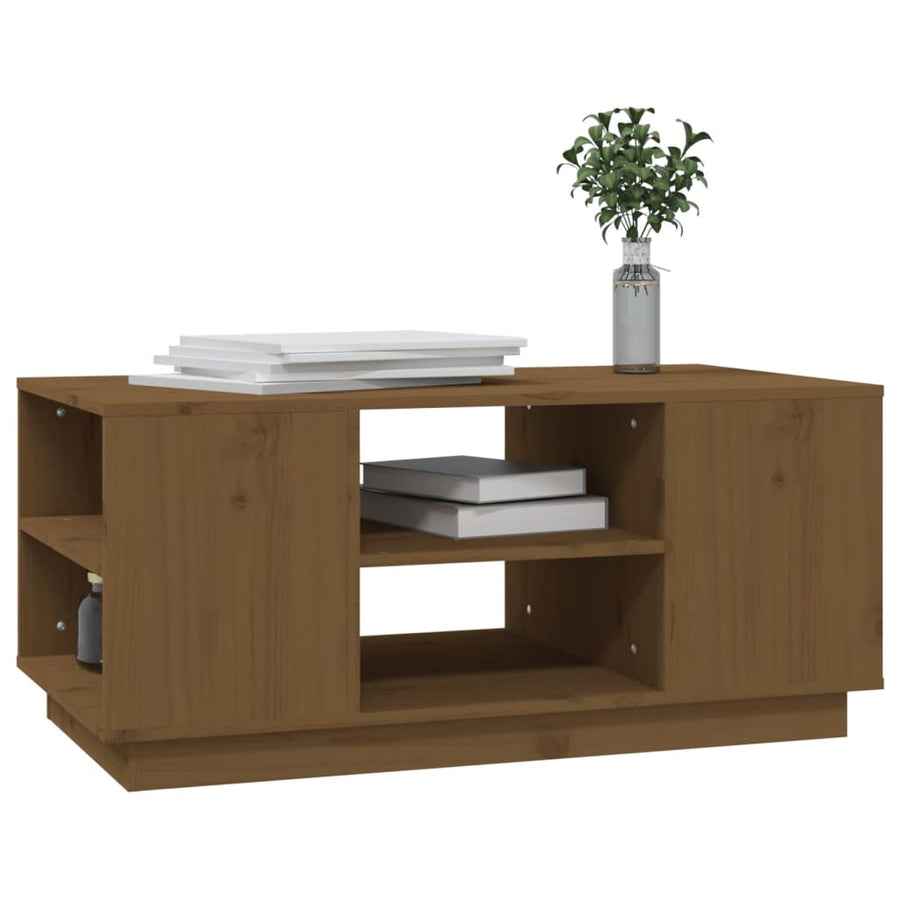 Salontafel 90X49X40,5 Cm Massief Grenenhout Honingbruin